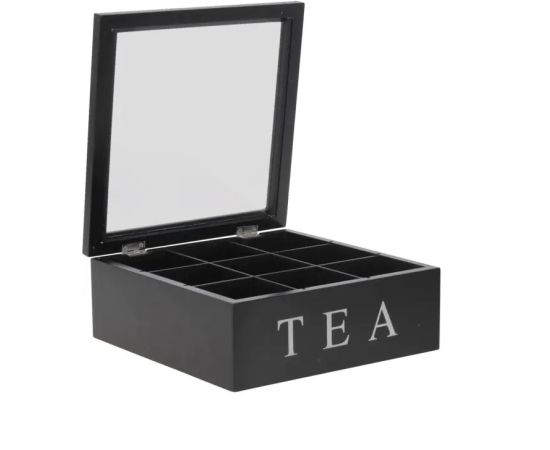 Tea storage box Koopman MDF 9 compartments C37800130