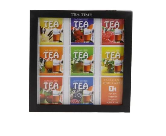 Tea storage box Koopman MDF 9 compartments C37800130