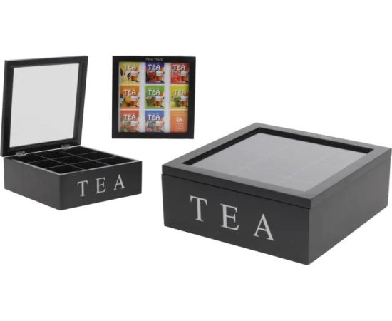 Tea storage box Koopman MDF 9 compartments C37800130