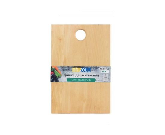 Cutting board TM BRIZOLL Beech 30x20x1.8 cm D001