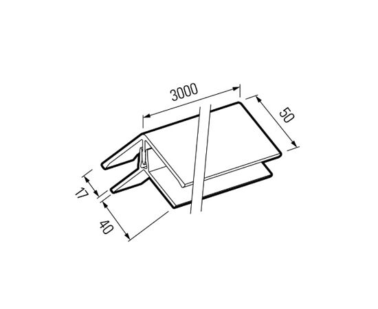 Universal angle Profile VOX Kerrafront FS-222 quartz grey 3 m A