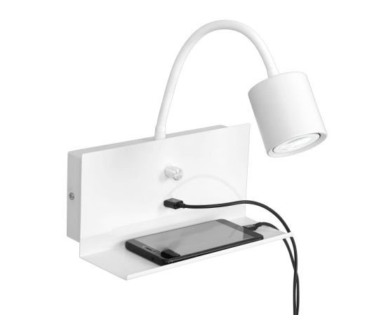 Spot lamp Luminex Demia USB Charger 1428 1xGU10 8W white