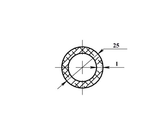 Aluminum pipe PilotPro Silver 25х1 2 m