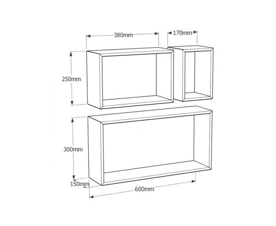 Shelf sonoma oak FRS 1 floating shelf sonoma oak 600/380/170