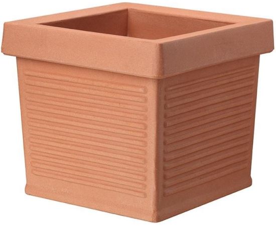 Flower pot FORM PLASTIC Gala square terracotta