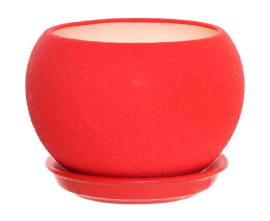 Ceramic flower pot Oriana Shar silk red 13.5x12.5 cm 1.4 l