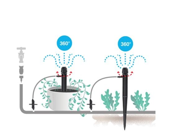 Micro sprinkler on a peg for microdrip system GF Maxima 360 GF80006260 10 pcs