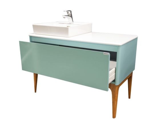 Cabinet with washbasin stand Denko Selanik 105 Turquoise Blue