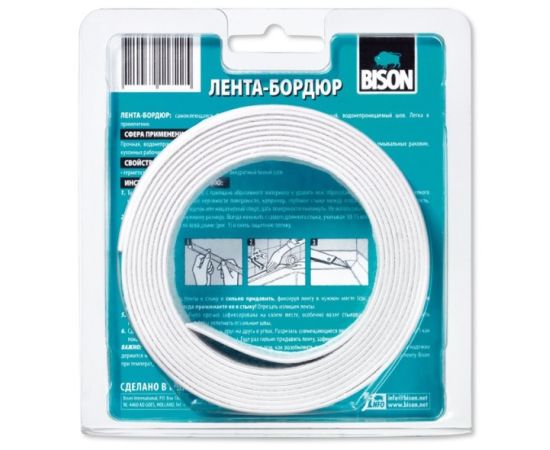 Самоклеящаяся лента Bison Sealantstrip Sanitary 38ммx3.35м белая