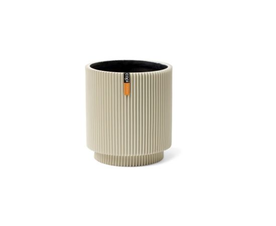 Горшок цветочный Capi Europe Vase Groove 23x25см бежевый