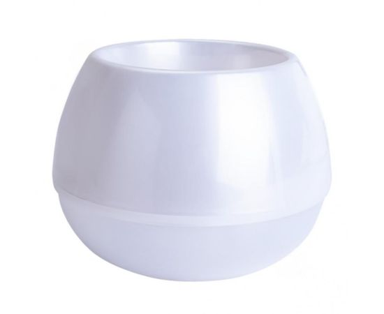 Pot plastic Aleana Sfera d10 white pearl