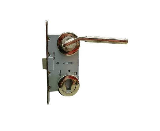 Set handle and lock BT Group EFES AGB 70 mm. nickel