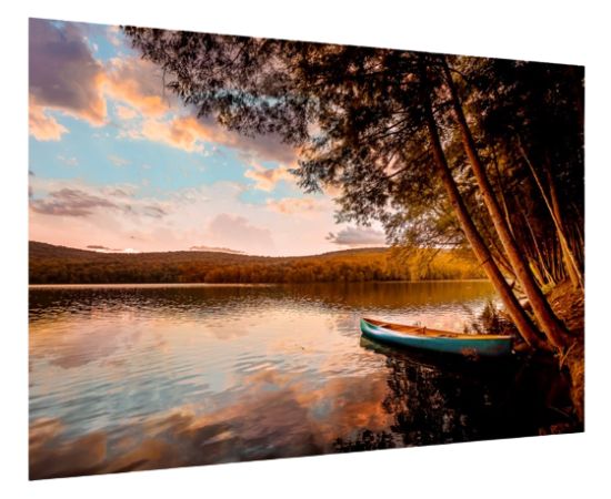 A picture on glass Styler GL447 BLUE BOAT 70X100