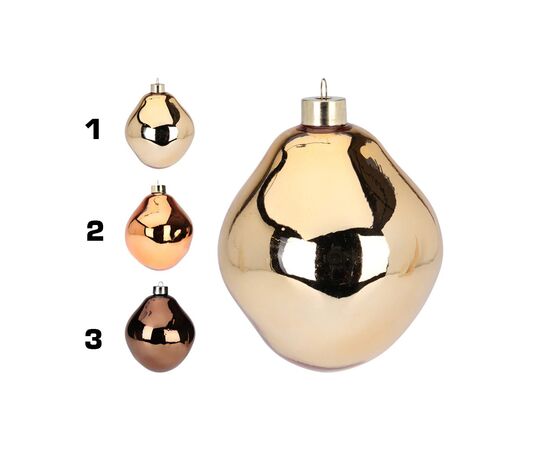 Chirstmas toy ball glass 10 cm gold