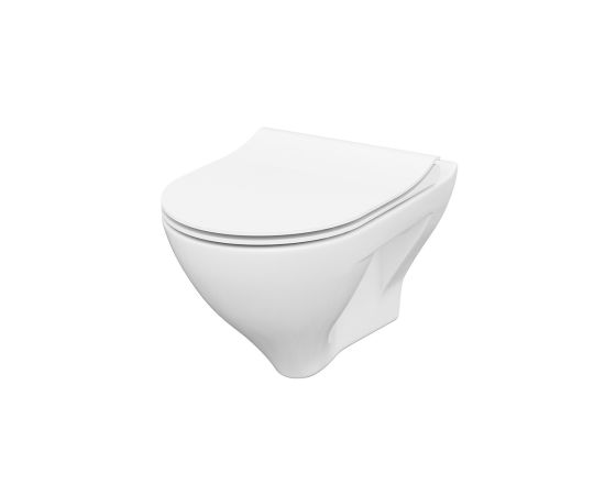 Wall-hung toilet with lid Cersanit B291 MILLE CLEAN ON White