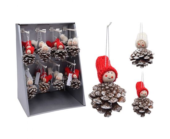 საახალწლო მორთულობა HANG DECO PINECONE 11CM 2ASS