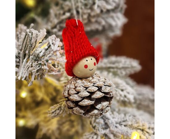 საახალწლო მორთულობა HANG DECO PINECONE 11CM 2ASS