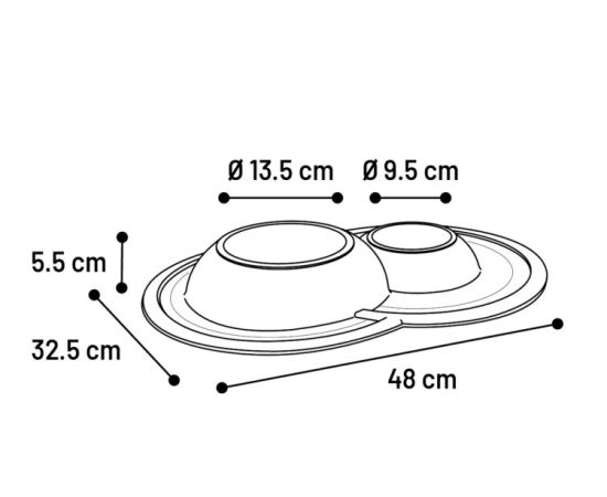 Bowl Flamingo 200-600ml 9,5-13,5cm 48x32,5x5,5cm