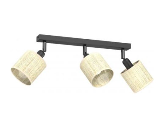 სპოტი Luminex Rattan 3 E14 L400 Ø100 h100 შავი როტანგი 5296