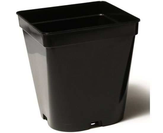 Plastic pot 6x5,5 (black) with drainage system