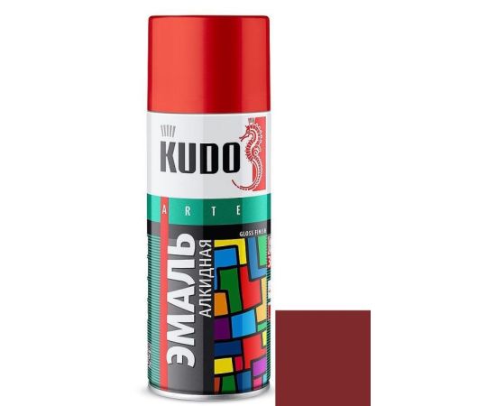 Enamel universal Kudo KU-1004 Ral RAL 3011 cherry 520 ml