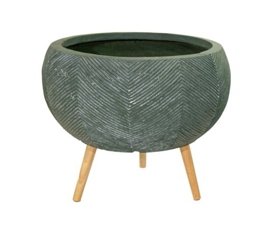 Горшок керамический Mega Collections Lowa Leggs Bullet Bowl Cypress Wash 53х48,5см 58л