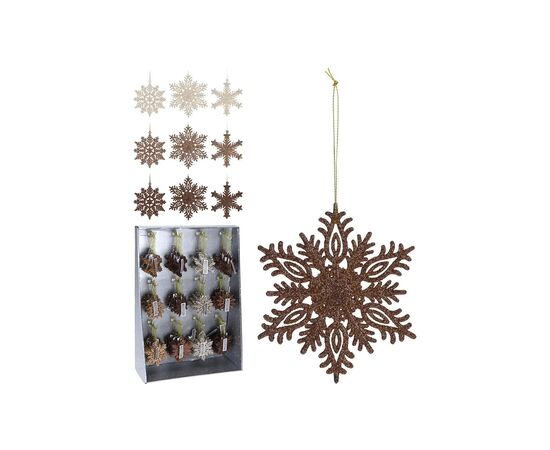 Christmas toy "Snowflake" hangdeco 10 cm 9ass