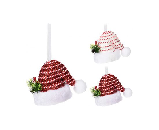 Christmas toy hat 10 cm 2ass clr