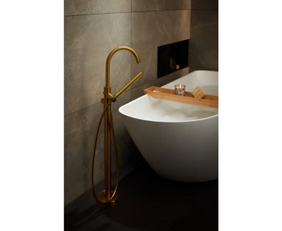 Floor-mounted bathroom faucet KFA Moza Gold