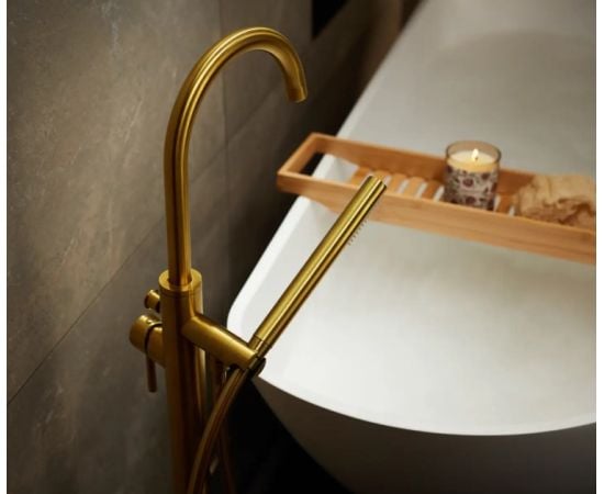 Floor-mounted bathroom faucet KFA Moza Gold