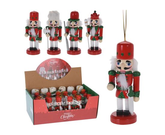 Christmas decoration "Nutcracker" 9 cm 4ass