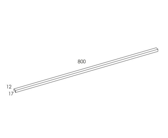 ავეჯის სახელური  Elita CHROME 80 KWADRO PLUS 1 PC. (L-800/R-760)