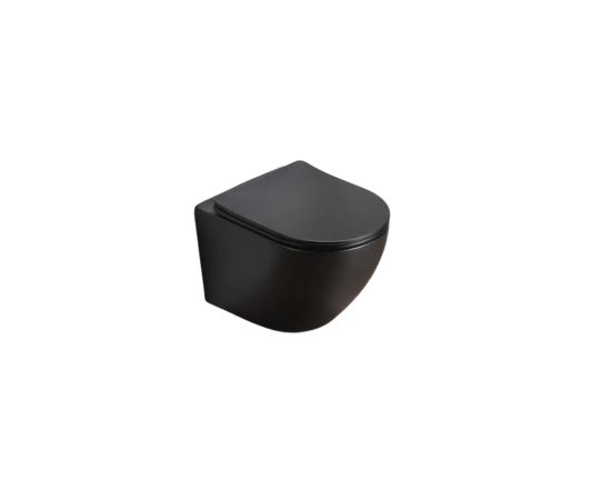 Wall hung toilet Pate B2342MB Rimless Matt black