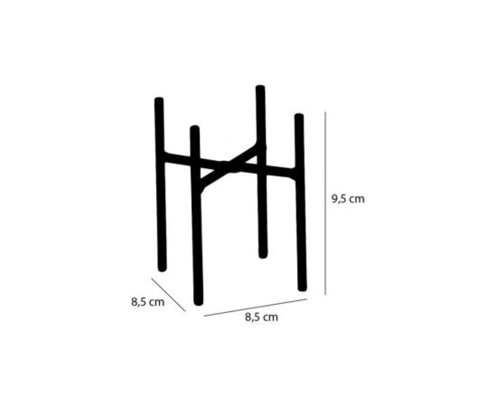 Подставка для горшков черная Ascot 9.5x8.5 см