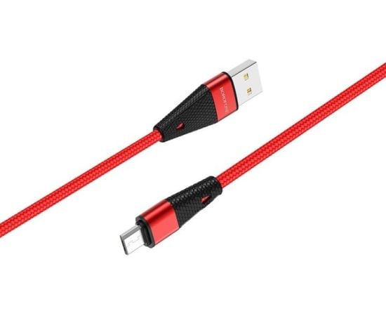 Кабель microUSB Borofone BU10 1.2 м красный