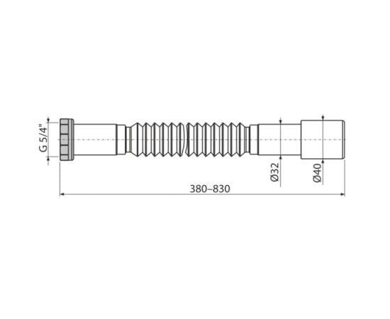 Гибкое соединение Alcadrain A760 5/4"x32/40