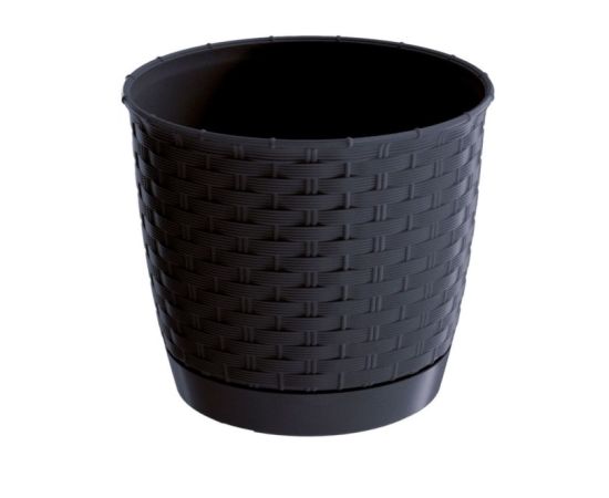 Pot plastic Ratolla DRLO S433 black 30 cm