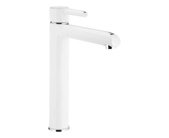 Washbasin faucet KFA Angelit white,chrome with Click-Clack siphon