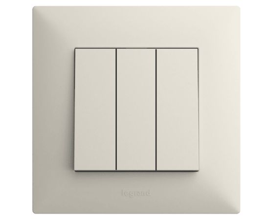 Switch without frame 3-key,cream LEGRAND