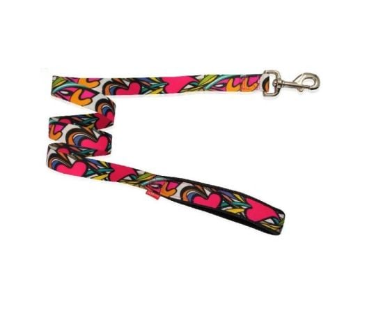 Leash Flamingo NEOP/NE HANDLE CUORI 2,5x120cm