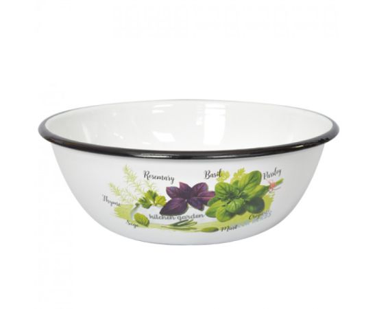 Enamel bowl 1,5l white 0308 2