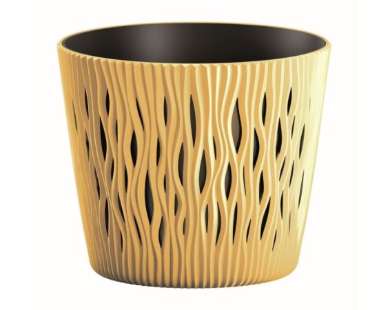 Plastic flower pot DSR190 117U yellow