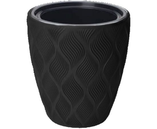 Flowerpot FORM PLASTIC Flow 30 deep black 4700-084