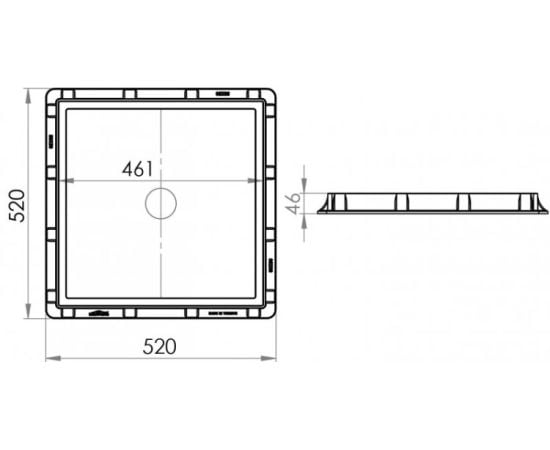 ლიუკი პლასტიკის კვადრატული Torun Plastik 50x50 cm