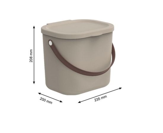 Storage box Rotho 6L ALBULA cappuccino