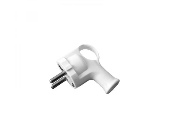 Plug Timex angled with handle 16A 250V white Uni-Schuko