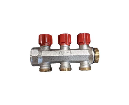 Manifold IVAR 1"X16X3 ways red (507321NR)