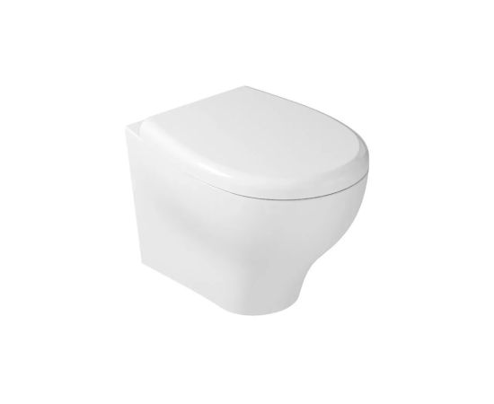 Wall hung toilet Galassia Eden Senza Brida white with lid