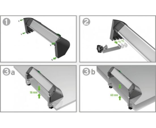 Desktop extension 6 Brennenstuhl 3m Alu-Office-Line