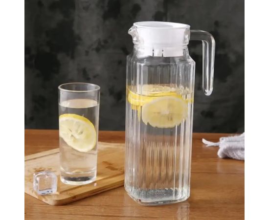 Glass carafe with a plastic lid Luminarc QUADRO 270263 1,1l